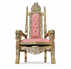 King Throne Chair (Pink & Gold)