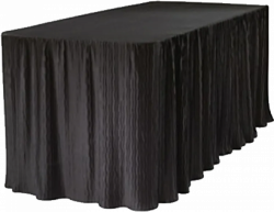 8’ Black Linen Rectangle (wavy fabric)