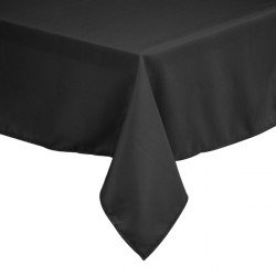 8’ Black Rectangle Linen