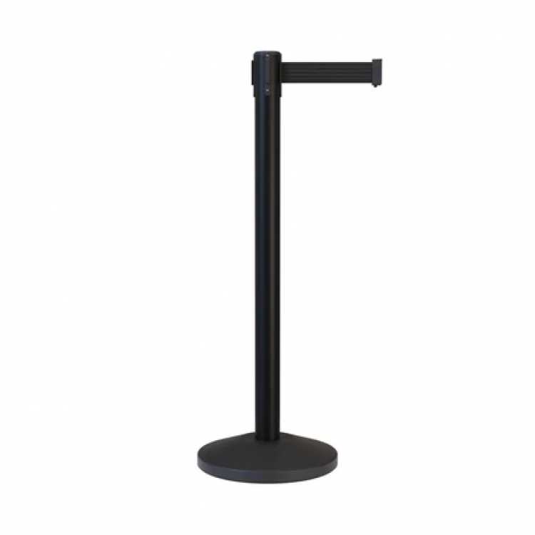 Black Retractable Stanchion