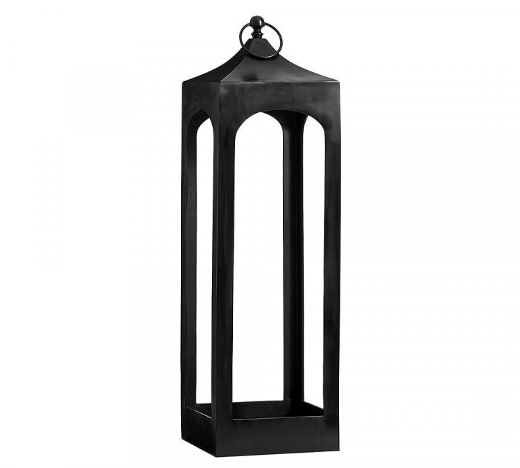 Wrought Iron Lantern (Black)