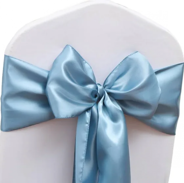 Chair Satin Sashes (Dusty Blue)