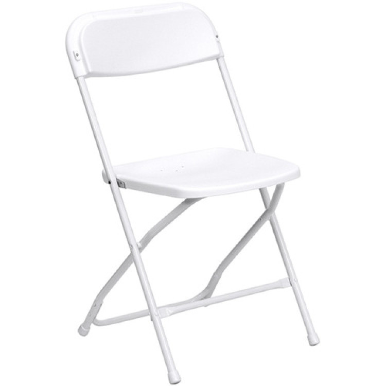 White Standard Folding Chair
